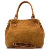 Kožená kabelka Paola koňakově hnědá