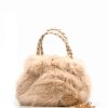 Kabelka Alex Max s kožešinou béžová