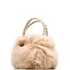 Kabelka Alex Max s kožešinou béžová