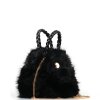 Kabelka Alex Max s kožešinou černá