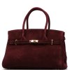 Kožená kabelka Selma bordó