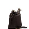 Kožená kabelka Tiara tmavě hnědá