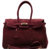 Kožená kabelka Lotta bordó