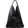 Kožená maxi kabelka Carla černá