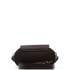 Kožená crossbody kabelka Ophelia tmavě hnědá