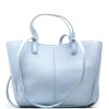 Kožená kabelka Lea světle modrá