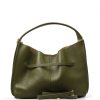 Kožená kabelka Flora olivově zelená
