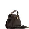 Kožená kabelka Camerona tmavě hnědá