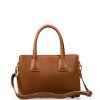 Kožená kabelka Gioia koňakově hnědá