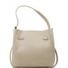Kožená kabelka Fatin béžová