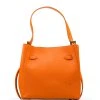 Kožená kabelka Fatin oranžová