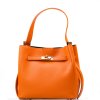 Kožená kabelka Fatin oranžová