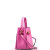 Kožená kabelka Carina zářivě růžová