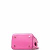 Kožená kabelka Carina zářivě růžová
