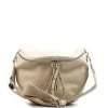 Kožená crossbody ledvinka Merle béžová