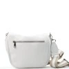 Kožená crossbody ledvinka Merle bílá