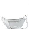 Kožená crossbody ledvinka Brina bílá