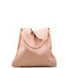 Kožená maxi kabelka Carla růžová