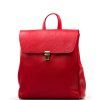 Kožený batůžek Zavia červený