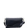 Kožená crossbody ledvinka Nadine tmavě modrá