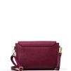 Kožená crossbody kabelka Miranda bordó