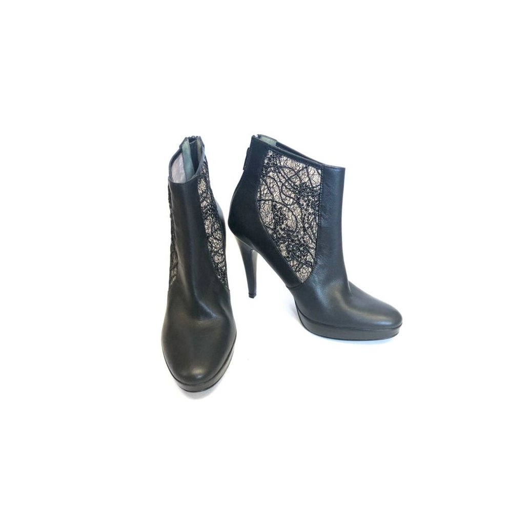 Kubis - boots medium heel smooth leather