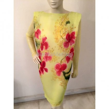 Orchid dress with pockets yellow