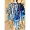 Butterfly blue multifunctional scarf