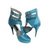 Satin turquoise - high heel shoes