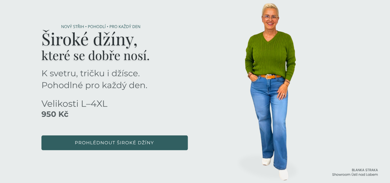 Široké džíny, které se dobře nosí.
