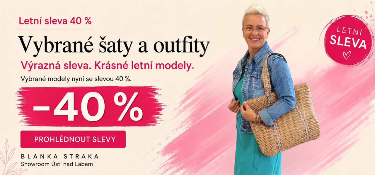 Letní sleva 40 % – vybrané šaty a outfity