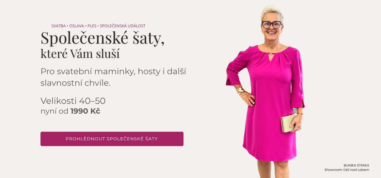 Společenské šaty, které Vám sluší