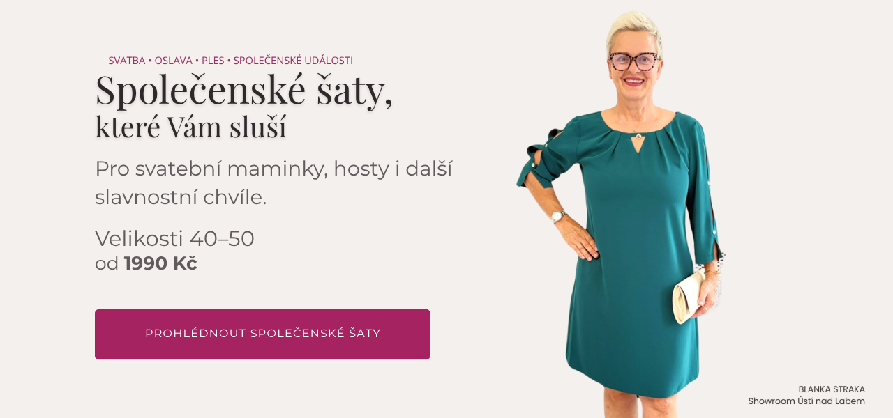 Společenské šaty, které Vám sluší