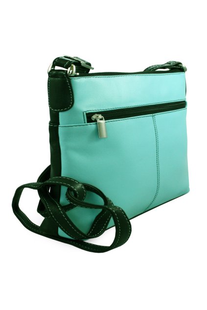 cerno svetle modra kozena zipova kabelka 212 3014 6091