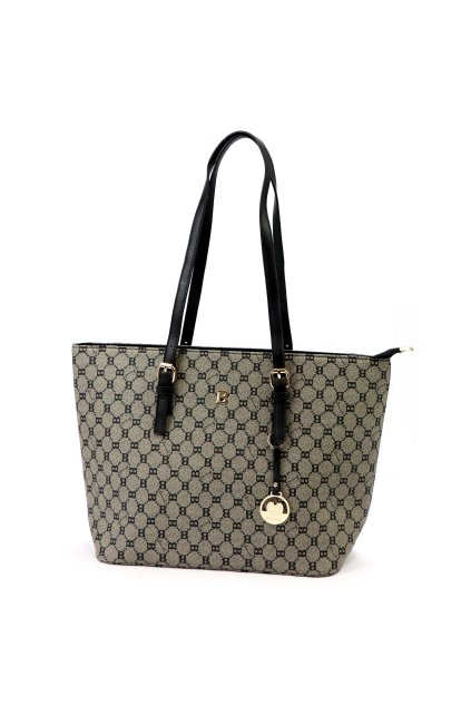 Elegantní shopper s logovaným vzorem