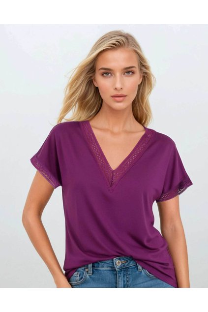 Flaviana Bluzka śliwkowy (Velikost S)