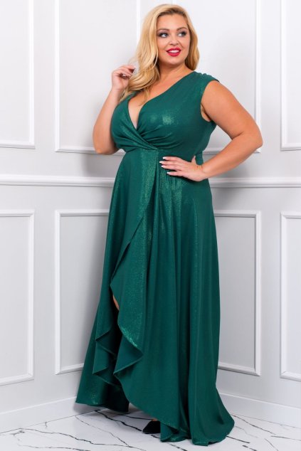 Zelené společenské šaty Gracia Brocate BLANKA STRAKA2