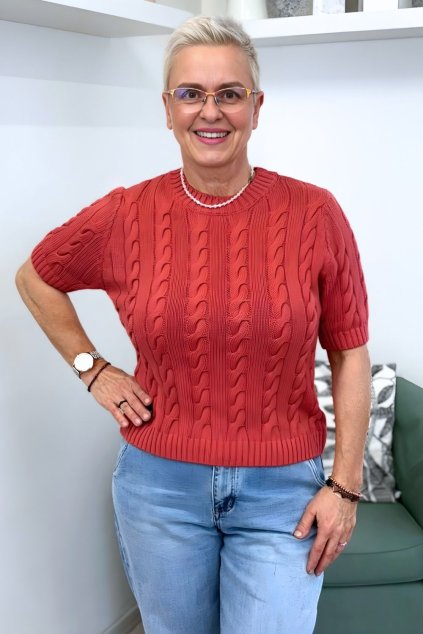 Svetr se vzorem cihlový BLANKA STRAKA 01