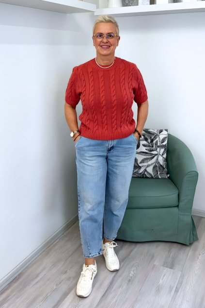 Světle modré džínové kalhoty AD´ORO ballon BLANKA STRAKA