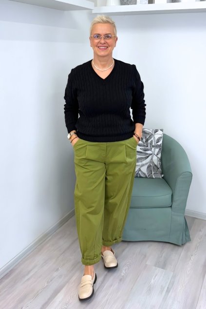 Svetr se vzorem černý BLANKA STRAKA