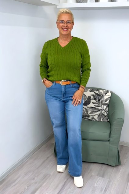 Široké džíny M´Sara světlejší modré BLANKA STRAKA 06