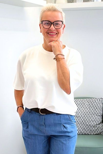 Máslové triko bílé BLANKA STRAKA 1