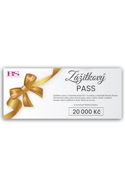 Zážitkový pass v hodnotě 20000 Kč