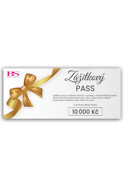 Zážitkový pass v hodnotě 10000 Kč