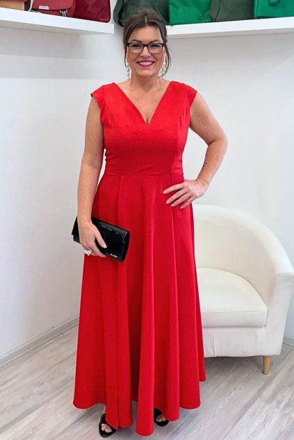 Společenské šaty Milena červené