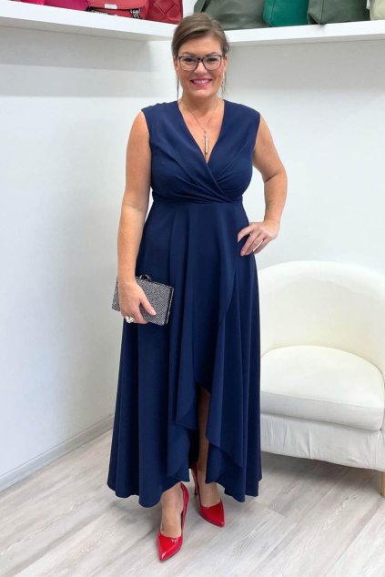 Tmavě modré společenské šaty Gracia
