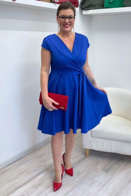 Společenské šaty Roxana kobaltové