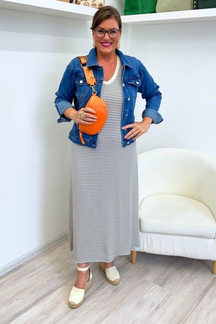 Oranžová kožená ledvinka střední