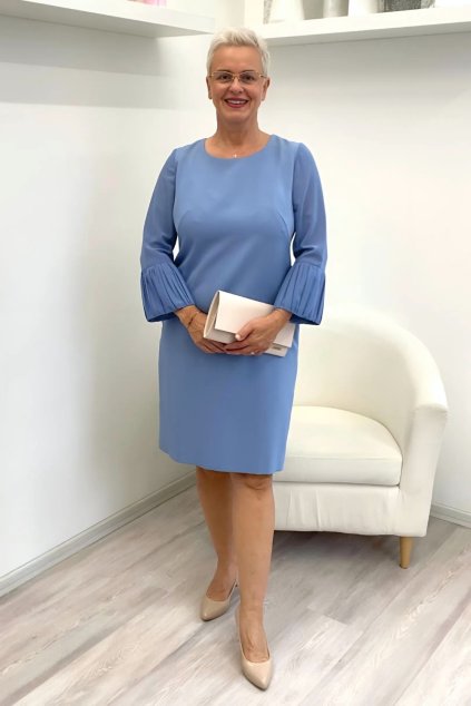 Světle modré elegantní šaty Emma BLANKA STRAKA.CZ3214