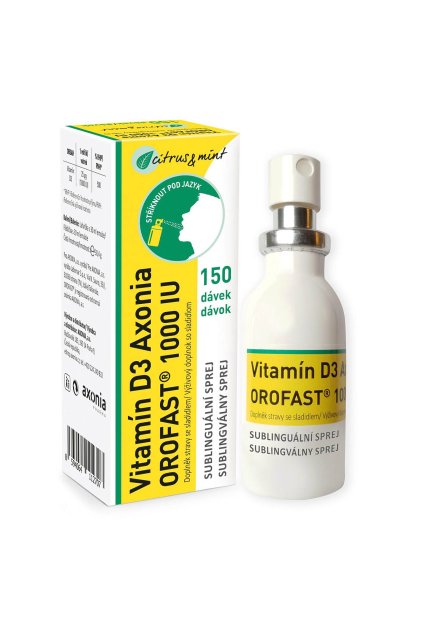 Vitamín D3 Axonia OROFAST 1000 IU | sublinguální sprej
